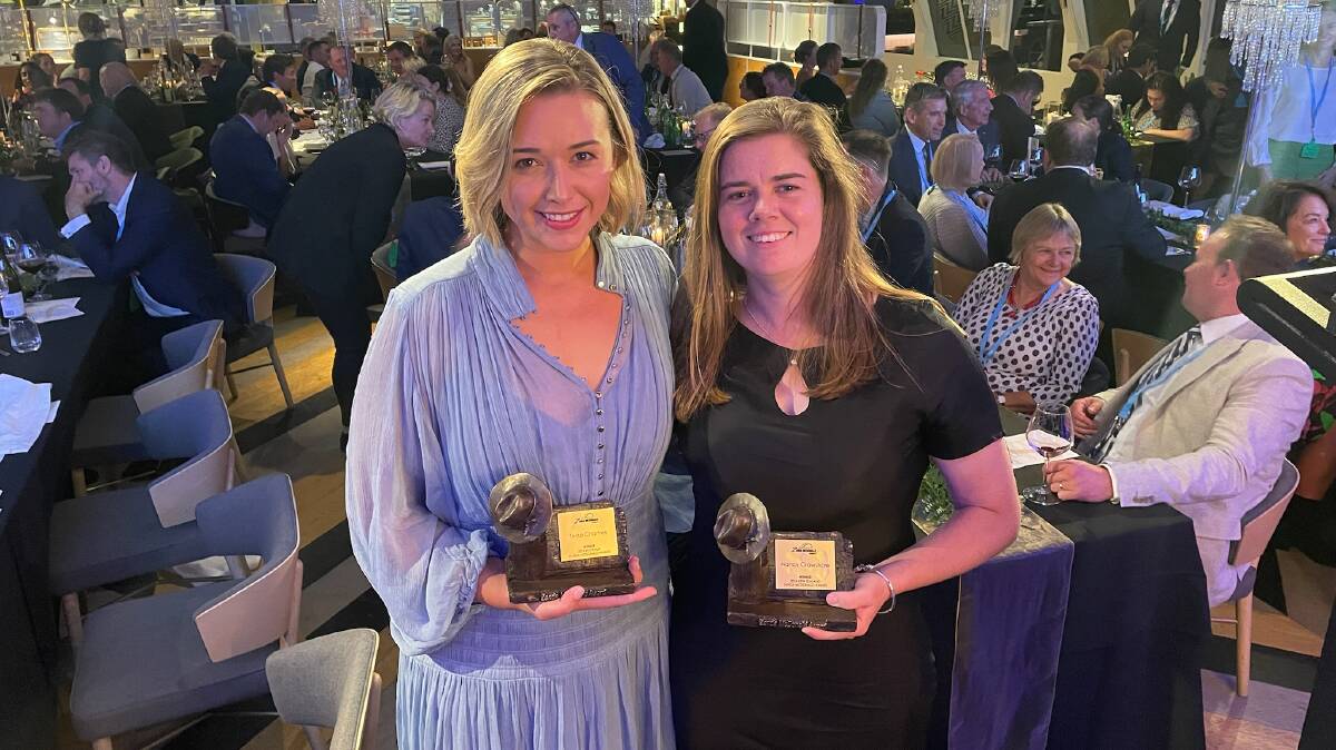 Tessa Chartres, the winner of the Australian arm of the Zanda McDonald Award for 2024 with Nancy Crawshaw, winner of the NZ arm of the Zanda McDonald Award for 2024. Picture by Shan Goodwin.