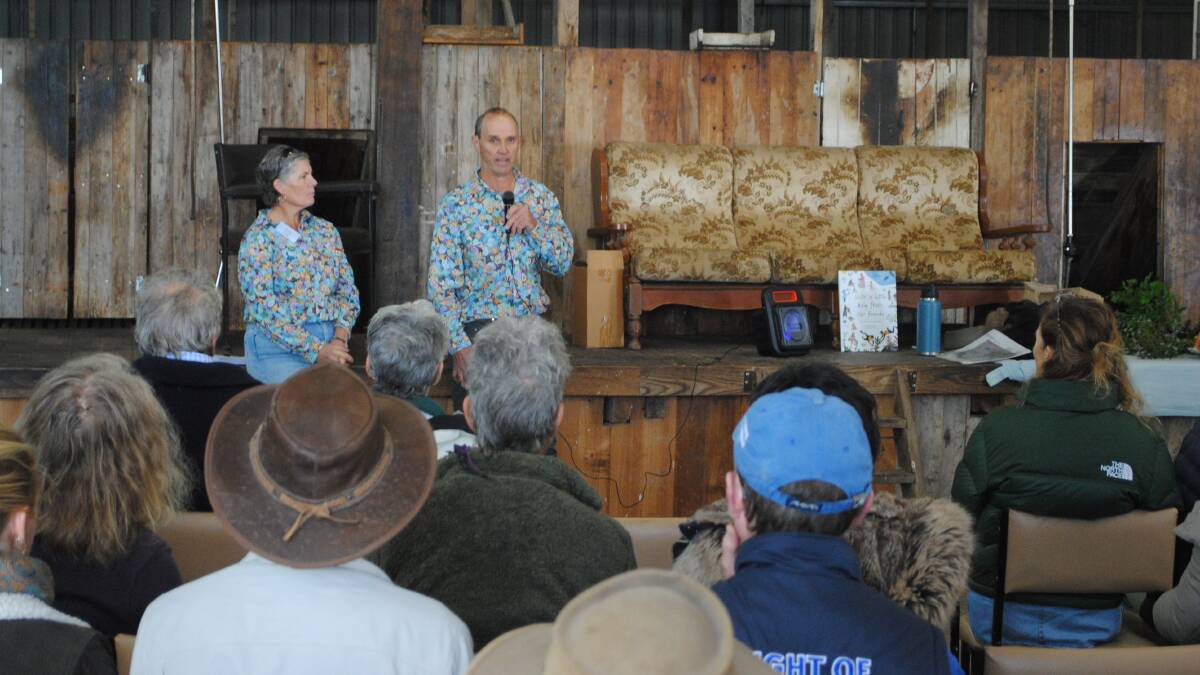 Donna and Jim Winter-Irving, Coolwoola Plains, Nagambie, welcomed over 60 farmers for an information day on regenerative farming. Picture by Barry Murphy 