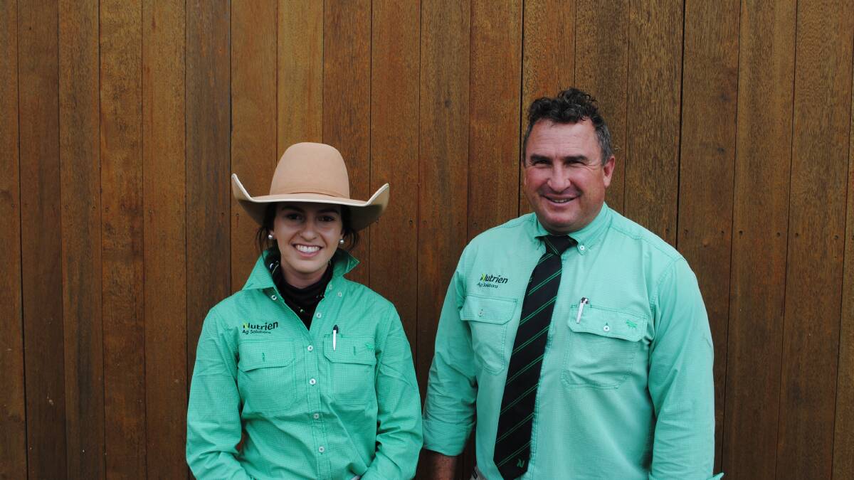 Nutrien Studstock southern district team members Micquella Grima and Tim Woodham. Picture by Barry Murphy