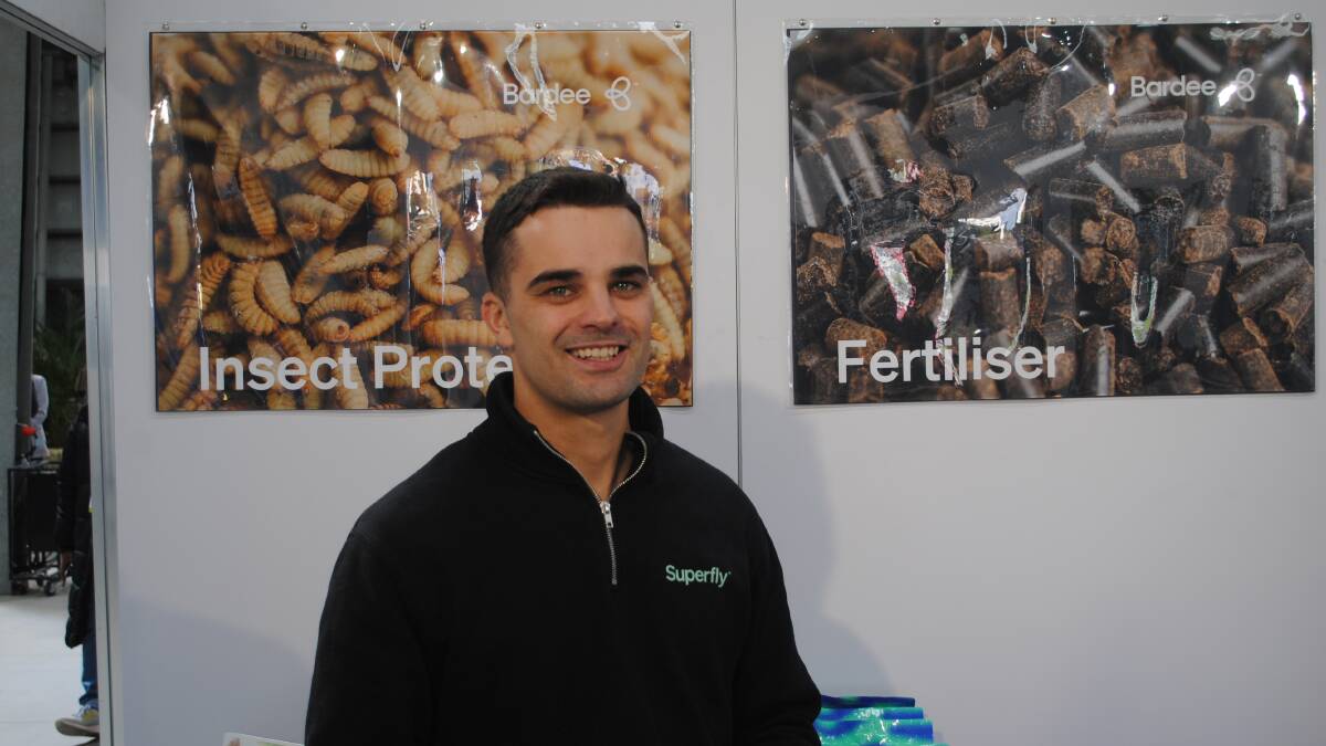 Bardee head of sales Billy Alvin at the Future Ag Expo at the Melbourne Showgrounds. Picture by Barry Murphy 