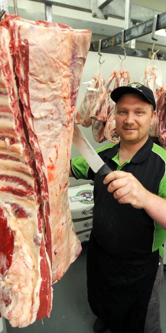 Cattle boom: David Wiese of Warrnambool Country Meats is among those feeling the squeeze from high beef prices. Picture: Rob Gunstone