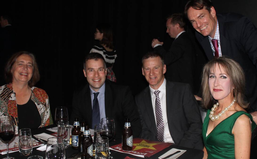 Naomi Pye, Andrew Nevill, Eddie and Lisa Dwyer and Andrew Martin (back).