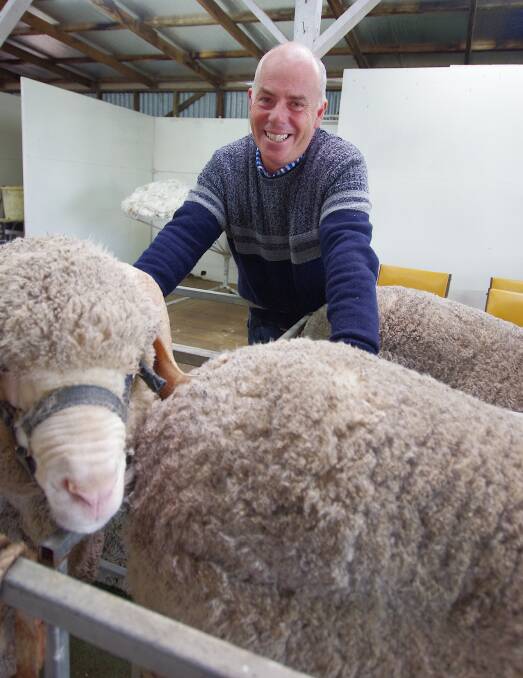 Gippsland Merino Breeders president Steve Harriso is excited that strong wool prices could encourage buyers at next month's sale. Photo: Jeanette Severs