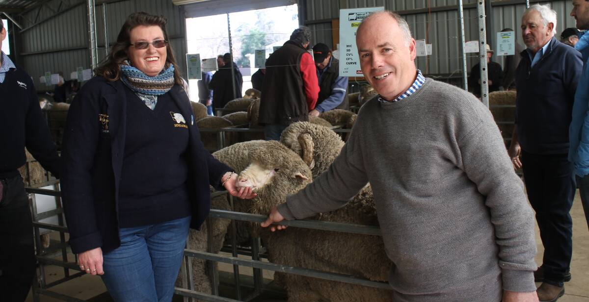 Lisa and Steve Harrison, Bindawarra stud, Giffard West, participated in the North East Merinos sale for the first time.