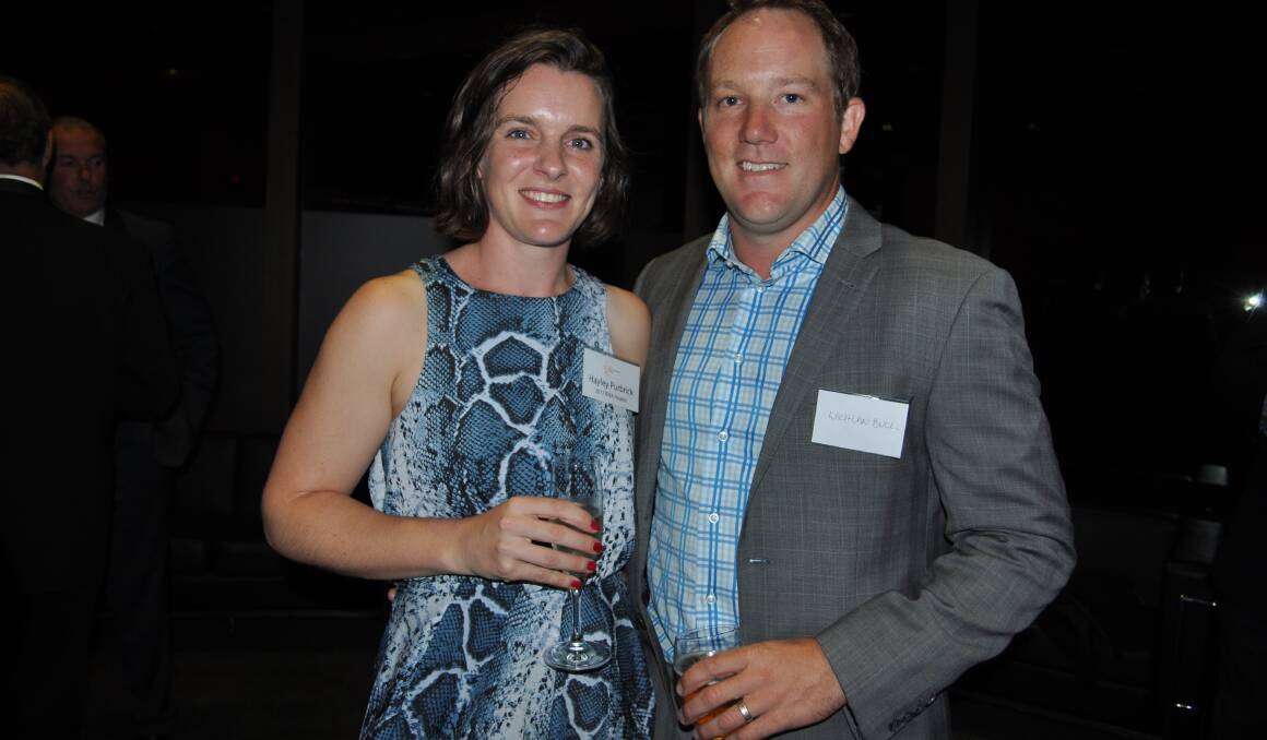 Hayley Purbrick will be one of the guests at the Rural Women Uncovered event (pictured with Lachlan Bull at the RIRDC NSW Rural Women's Award night in April).