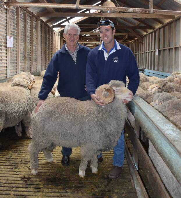 The Bedggood family, Napoleons, have been buying Wurrook rams for 40 years and this year, Terry and Shayne secured five rams av $1160.
