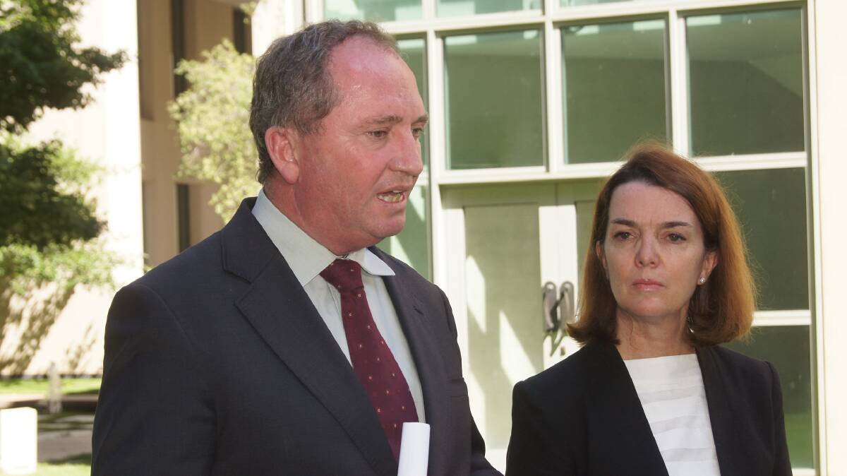 NEW OFFICE: Federal Agriculture Minister Barnaby Joyce and Assistant Agriculture Minister Anne Ruston announcing the opening of a new GRDC office in Adelaide.