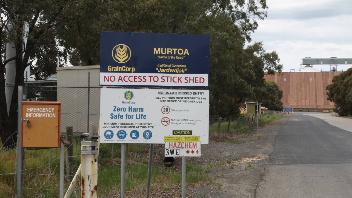 A fire at GrainCorp's Murtoa site has forced the company to close the receival centre for the day.