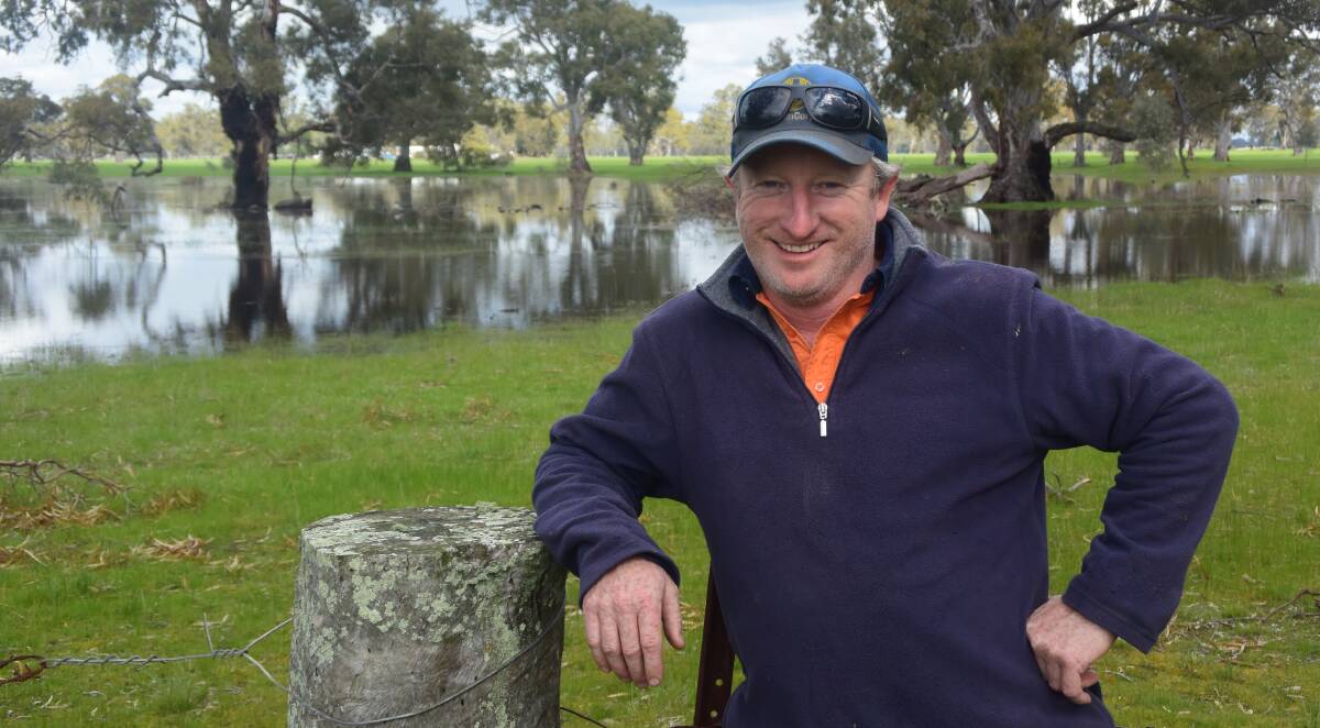 Good falls: Toolondo farmer Simon McKenry received more than 60mm of rain for the week from Thursday, with the heaviest falls on Saturday.