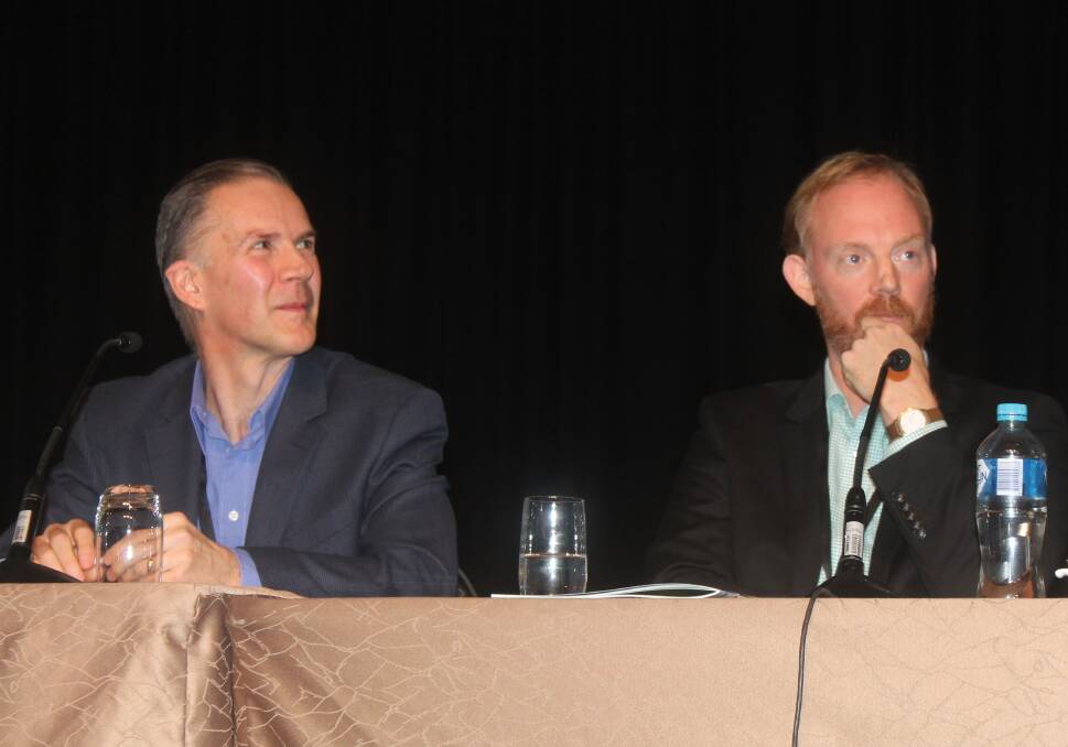 AGRIVICTORIA PANELLISTS: Dr John Forster and Dr David Nation, spoke on technological advances, at the summit.