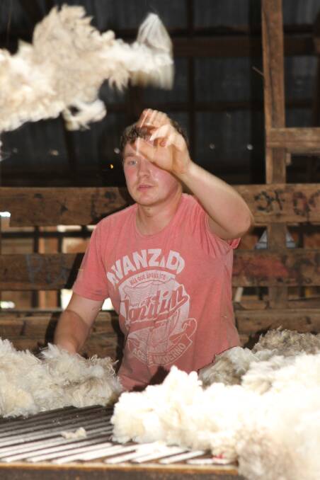 SHEEP WORK: Daniel has been working with a shearing contractor, as he sets up his studs.
