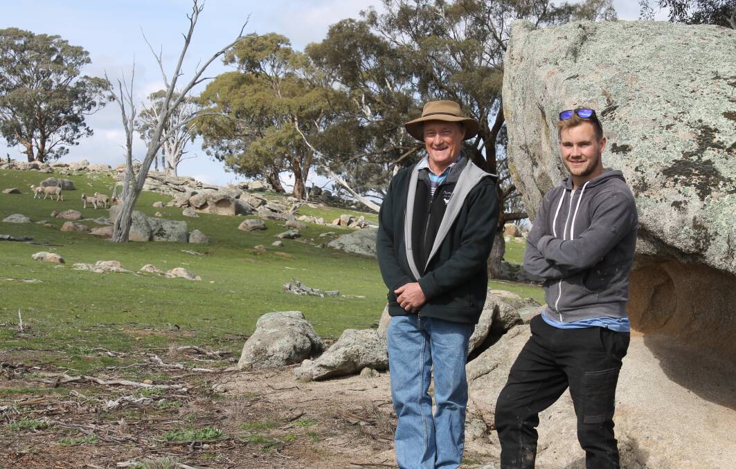 MIXED FARMING: Dunluce Lamb's Alan Weir said he would continue to produce prime lamb, while sons Ben and Evan (pictured) concentrate on cropping. Photos: Andrew Miller.