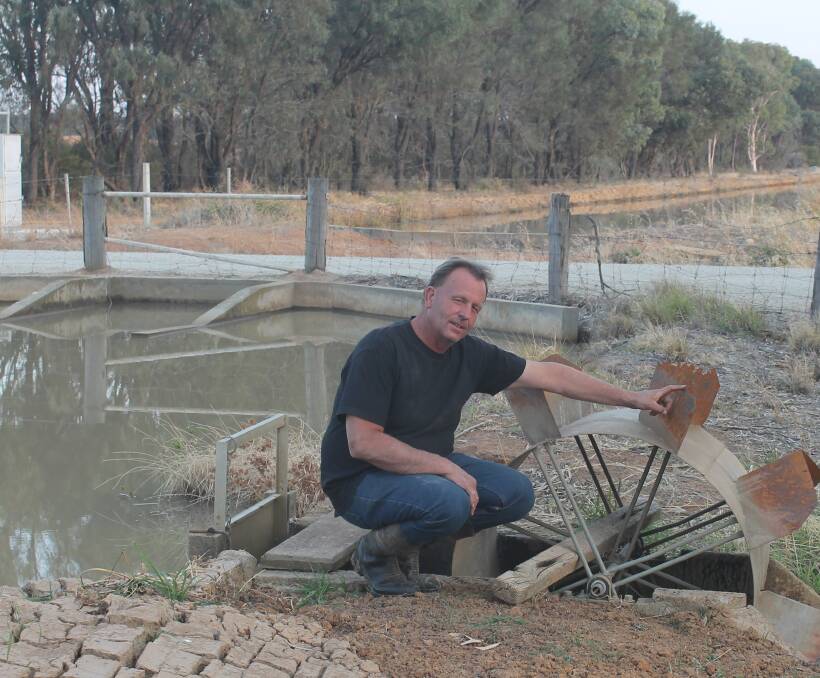 OLD TECHNOLOGY: Loddon Valley wool grower and cropper Chris Harrison has concerns he will end up with a mix of old and new irrigation technology. Pictures: Andrew Miller.