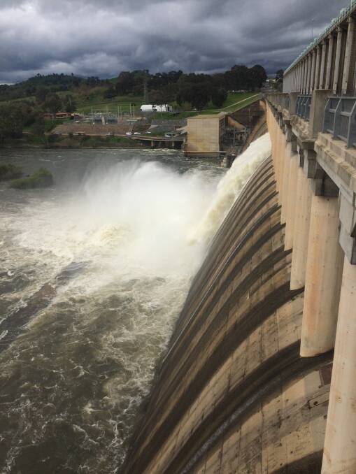 The Hume Dam spilling, earlier this year.
