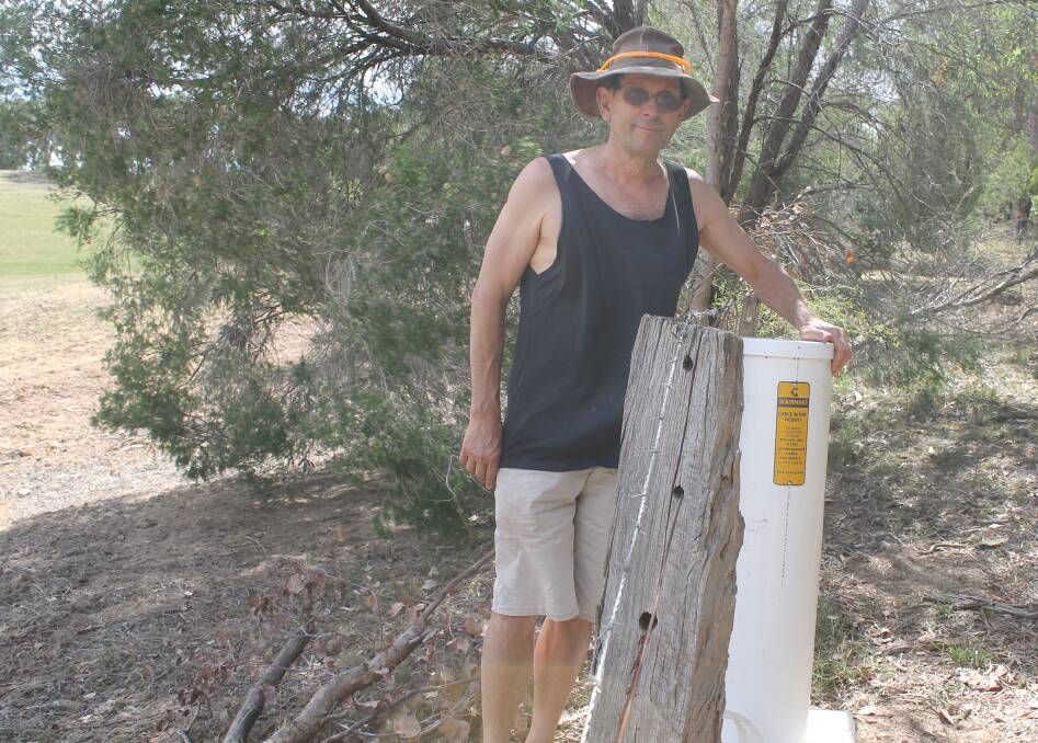POOR LABELLING: Dr Dennis McCurdy has warned there might be Telstra cables on properties, without landholders knowledge.PHOTO: Andrew Miller. 