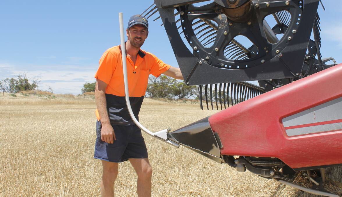 NO TILL WIN: No-till practices have freed Mallee farmers up from having to plant by the weather, with sowing now following the calendar, said Nandaly cropper Matt Elliott. Pictures: Andrew Miller.