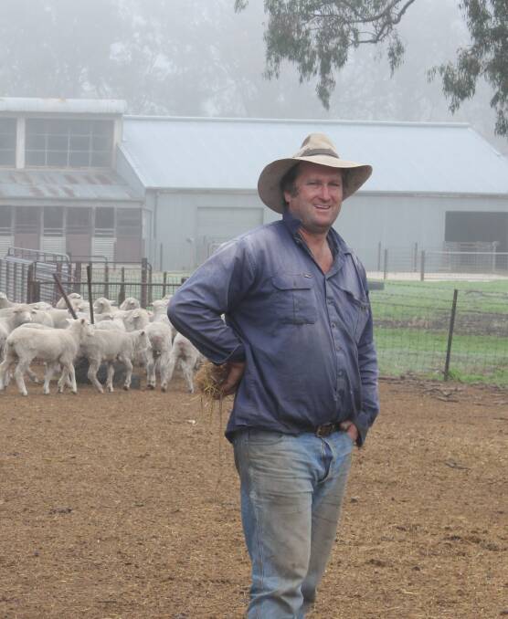 NOT NECCESARY: Coliban Park's Duncan Barber said he couldn't seen the neccesity for electronic tags in sheep going direct to meatworks. Picture: Andrew Miller.