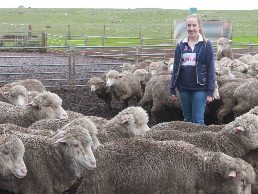 Stockyard Hill's Katherine Bain is hoping studies at Marcus Oldham will result in a wool marketing career. 
