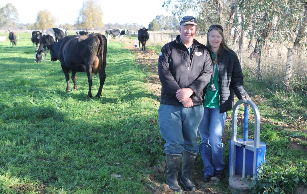 IRRIGATION SYSTEM: The pipe and riser system, installed as part of the Connections program, promises to revolutionise production on the Well's Kyabram farm.