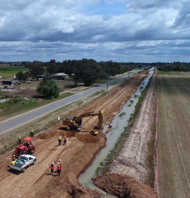 WORKS CONTINUE: Works on upgrading irrigation services in the Goulburn Murray Irrigation District (GMID) are continuing, into summer.