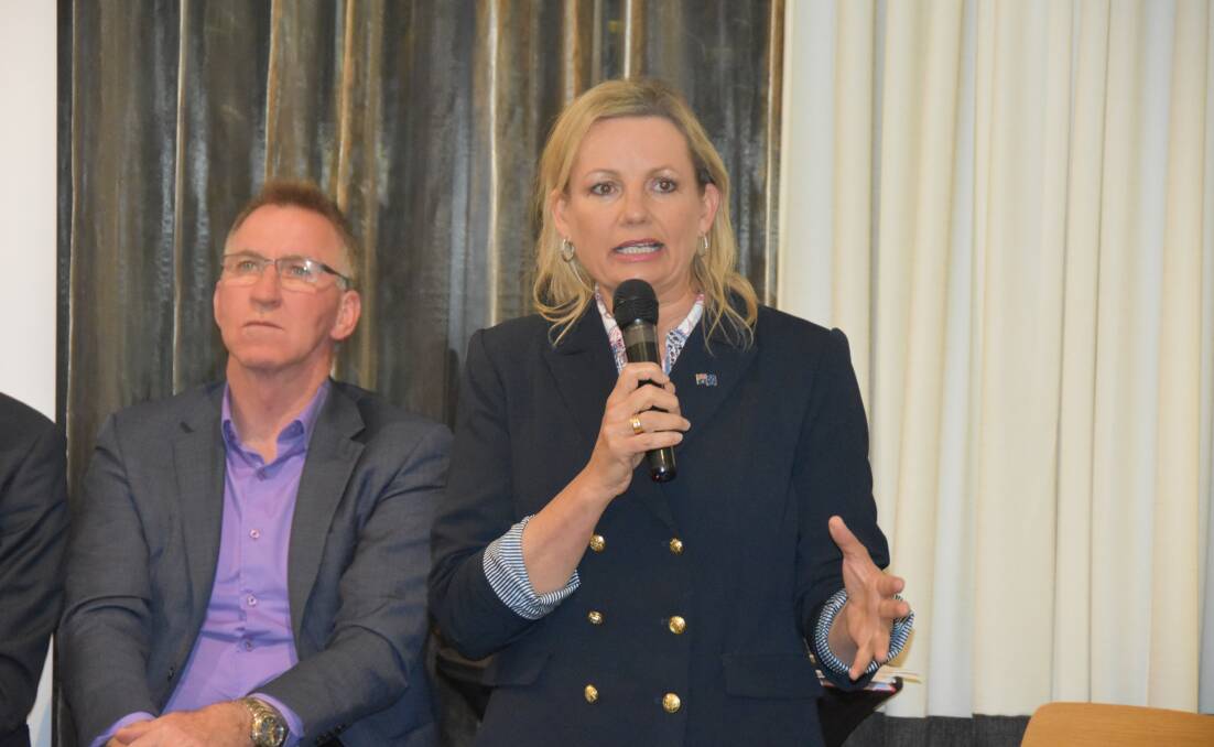 CHALLENGER AND INCUMBENT: Farrer has been described as one of the most unusual contests, in the upcoming Federal election. Here Independent Kevin Mack and Liberal MP Sussan Ley appear at an Albury candidates forum. Photos by Andrew Miller.