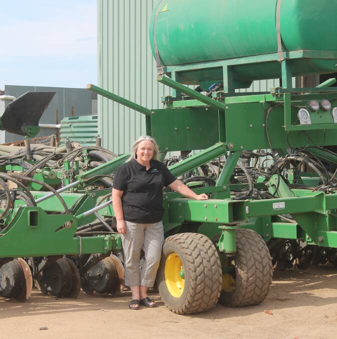 INNOVATIVE SOLUTIONS: Denliquin cropper Karen Macdonald is closing the loop on grain sold to feedlots, by using the manure produced in compost. Picture: Andrew Miller.