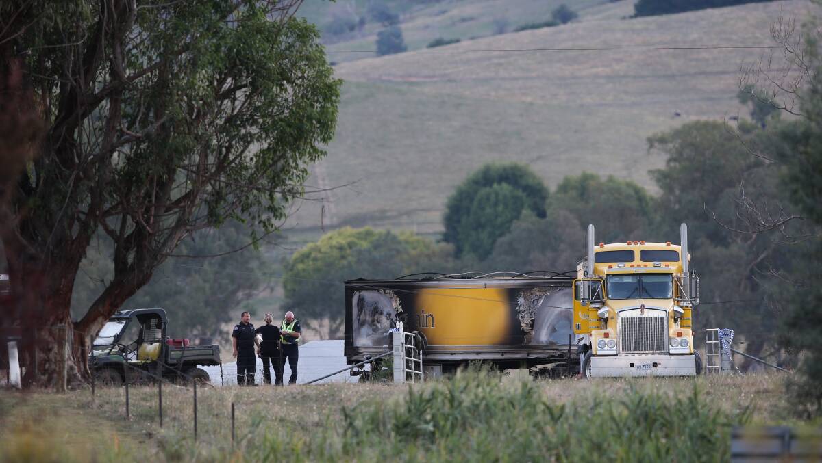 TRAGIC SITUATION: The Kergunyah farm where a truck driver died.