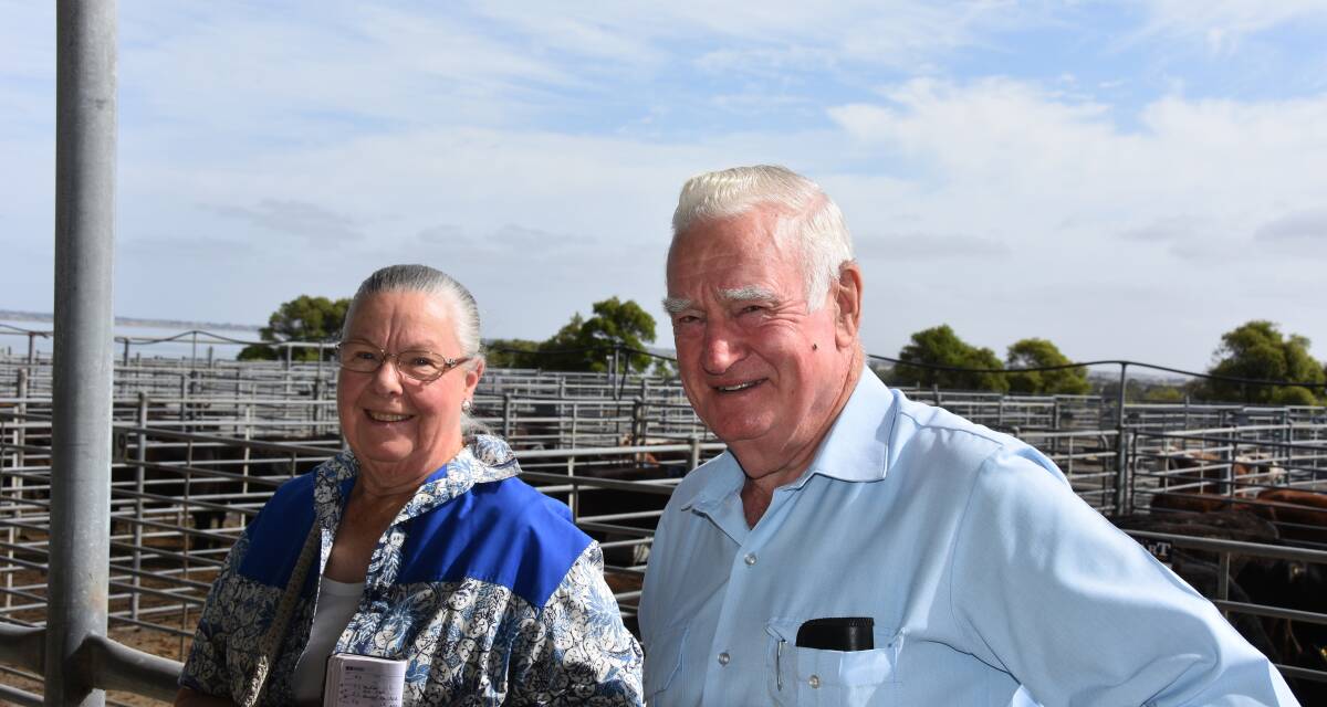 Vendors and the gallery at the first of the two annual Colac weaner sales.