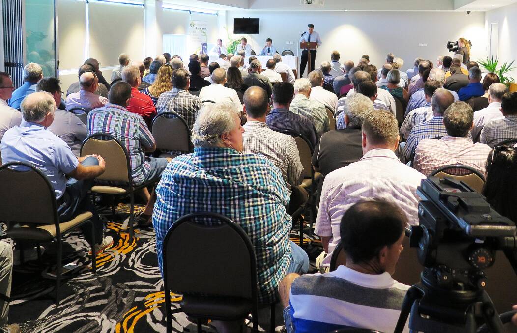 All ears at the CANEGROWERS Mackay meeting yesterday.
