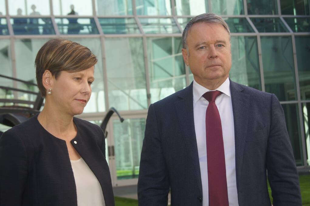 NSW Labor Senator Jenny McAllister and Shadow Agriculture and Regional Affairs Minister Joel Fitzgibbon.