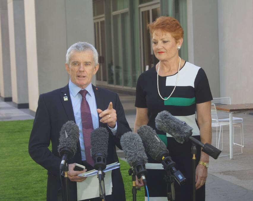 One Nation Senators Malcolm Roberts and party leader Pauline Hanson still deciding their position on the RIC.