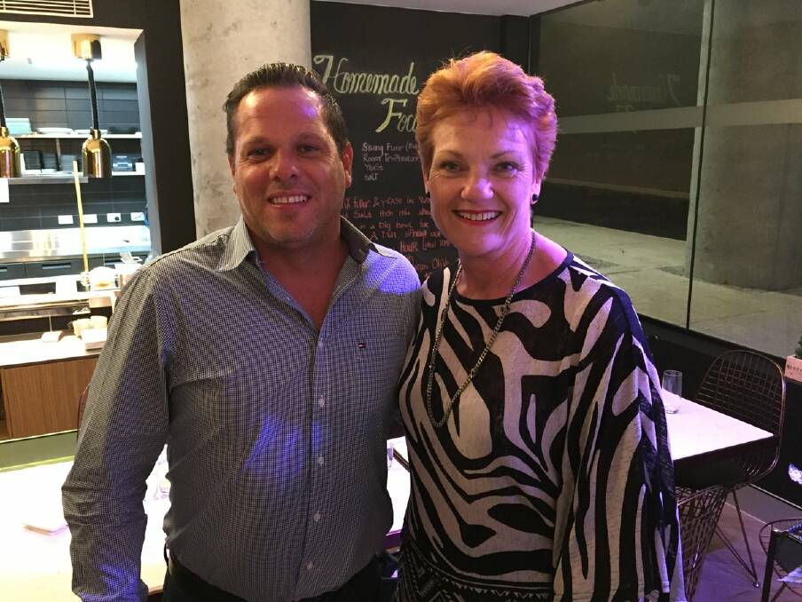 Peter Georgiou and Pauline Hanson (picture Ms Hanson Twitter).