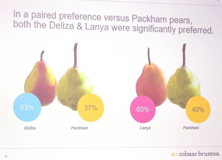 PREFERRED PICK: Figures from Colmar Brunton show Indonesian consumers preferred both the Lanya and Deliza varieties over the traditional Packham.