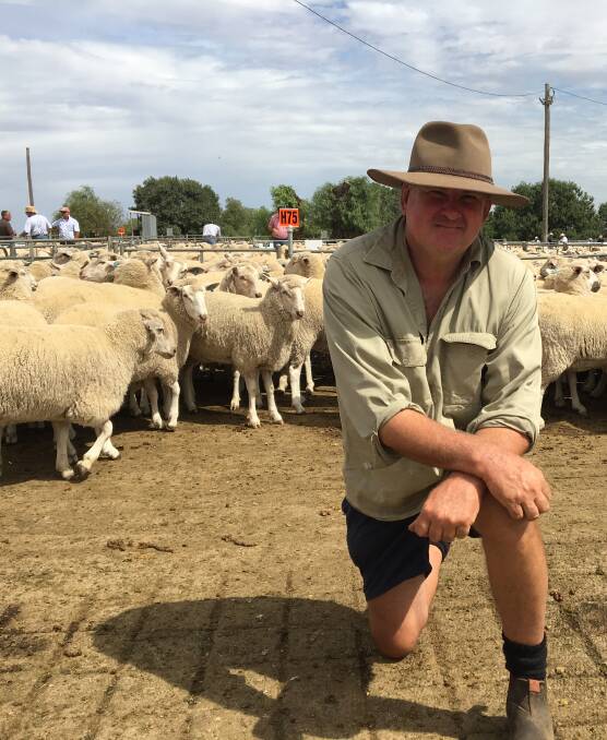 Good sale: Gerard Talbot, "Rosslyn Grange", Coreen, sold 136 Border Leicester/Merino ewe lambs, April/May 2015 drop and October shorn, for $184.