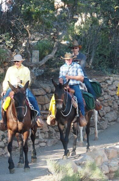 Ian heads off on his Grand Canyon mule ride.