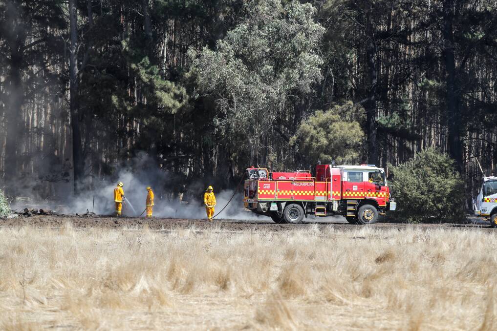 Fire fighters working hard on the south-west fires. Picture: Rob Gunstone