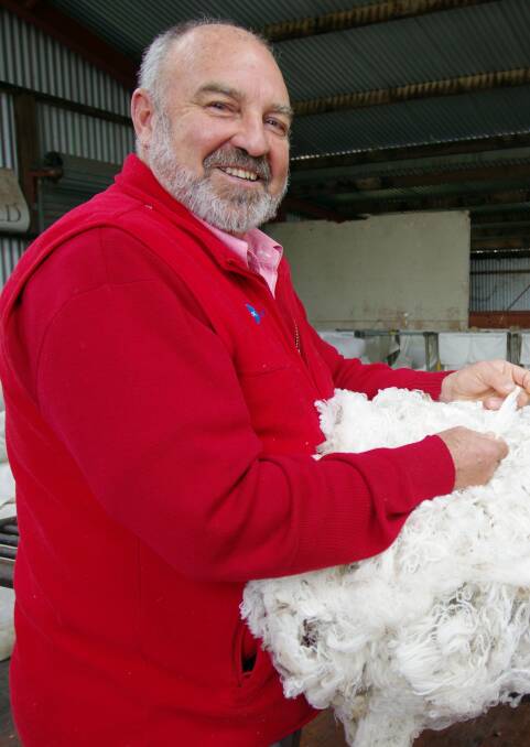 quality: Elders wool manager Mal Nicholls, said Gippsland Merino rams have big, plain frames with the ability to cut soft, crispy white, heavy fleeces.