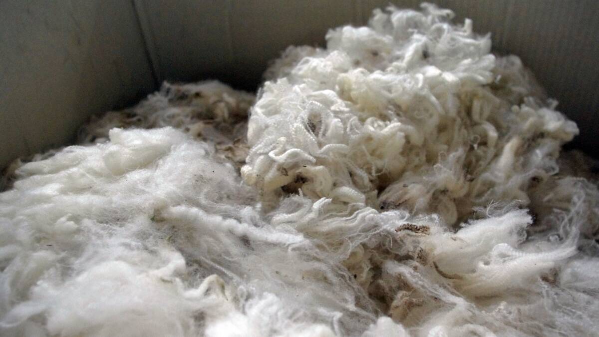 Innisfail fleece, at the Melbourne Wool Market, grown by Alan, Noeleen, Belinda and Jackie Smith.