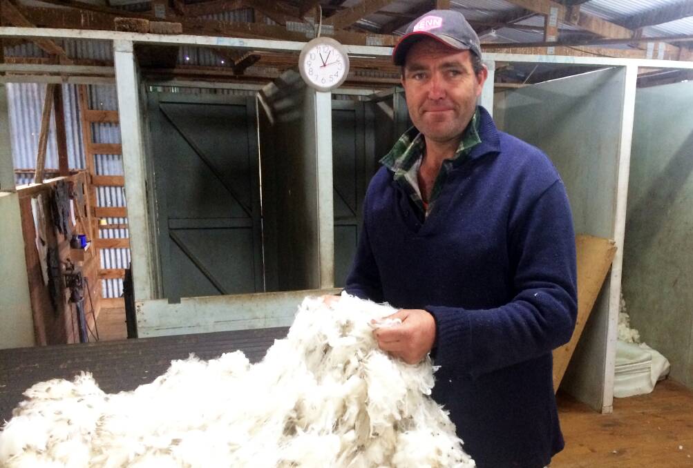 Simple: Omeo's Darren Hayward said he keeps his operation pretty simple - "We produce wool."