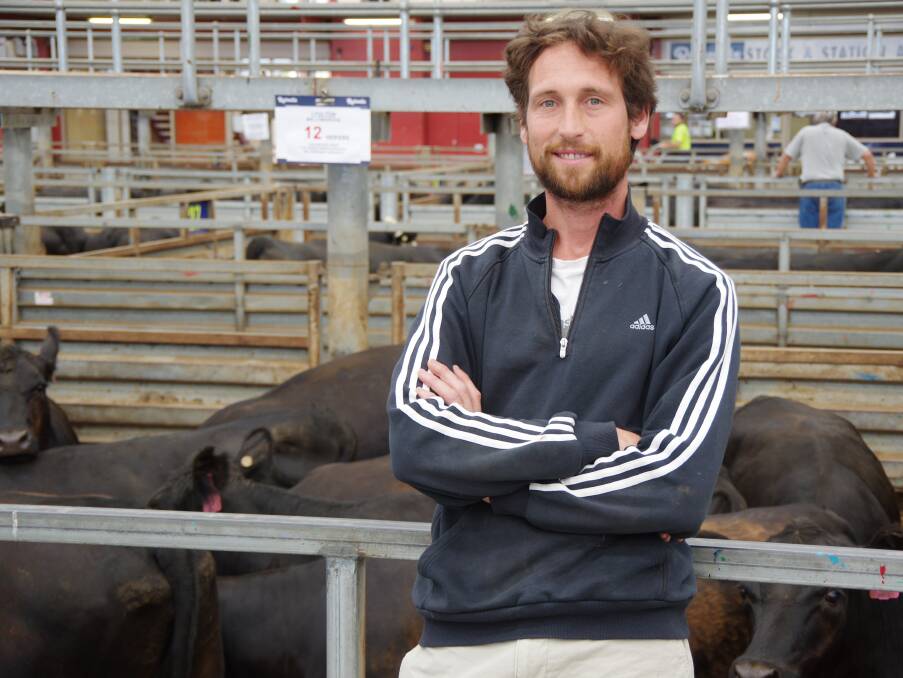 Nick Silby, Woolamai, bought his first pen of cattle at Pakenham on Friday - Angus heifers, Yea district bred, PTIC to a White Shorthorn bull, $1630.