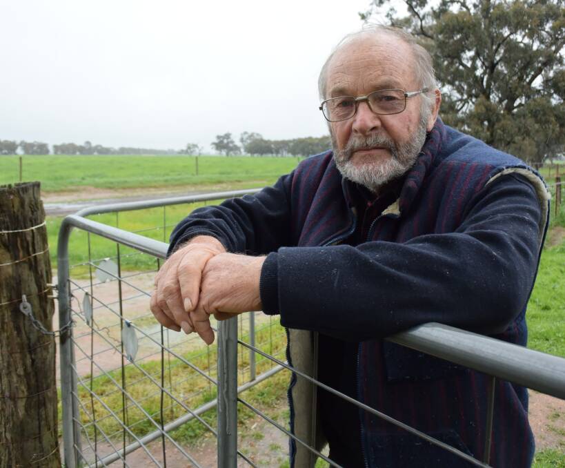 Lifting spirits: Murray McDonald has enjoyed the recent rainfall on his 2000 acre farm in Timmering. Picture: Joely Mitchell.
