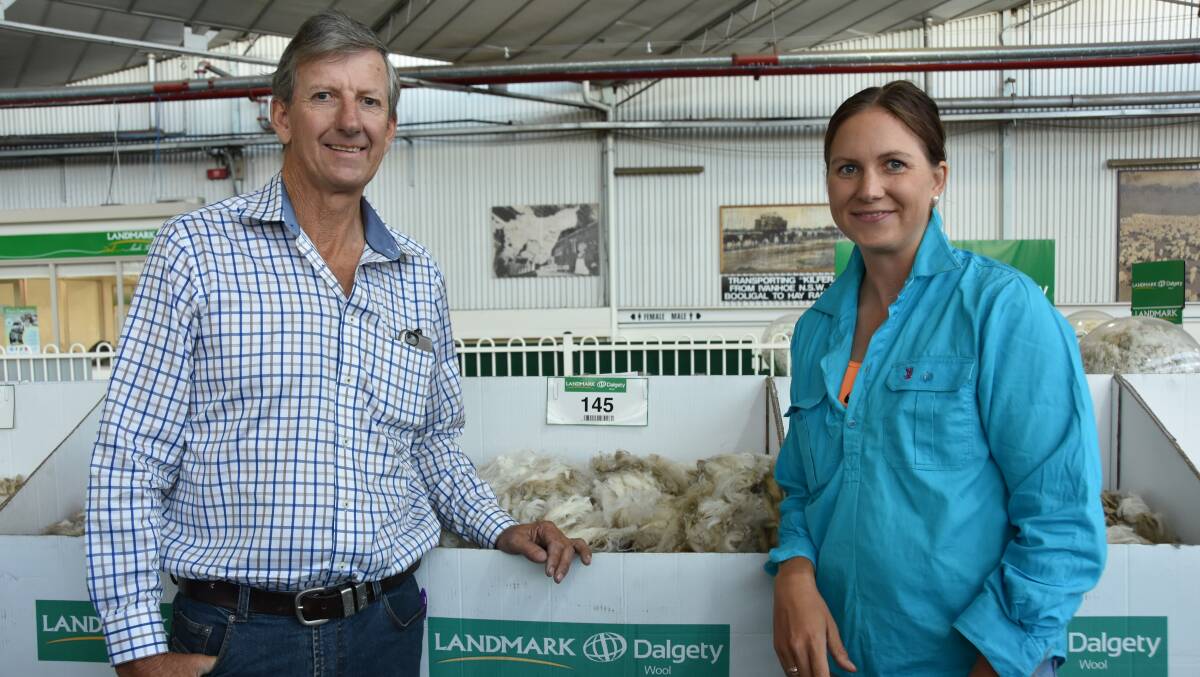 WOOL SALES: Durham Ox woolgrowers Murray and Georgia Haw, 'Kirawina', sold 120 bales of wool at the Melbourne woolstores on Wednesday, with their top line making 1508c/kg, which recorded a 20.5 micron, and 77.6 per cent yield.