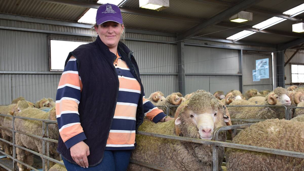 Return client Catherine Friend, Barwonleigh Agriculture, Inverleigh, bought two rams.