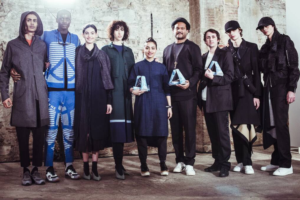WOOLMARK PRIZE: Bodice designer Ruchika Sachdeva, Christopher Bevans, DYNE, and Matthew Miller with the collections they won awards for last month. The AWI CEO said there is huge potential for woollen products in the US.