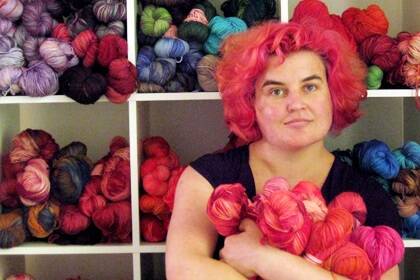 Melbourne yarn dyer Kylie Gusset wants to process some Cormo wool.