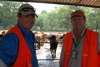 Macquarie Pastoral Fund chief executive officer Jock Whittle (on right).