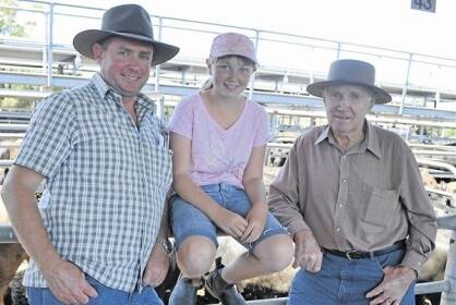 Stephen, Abbey and Ian Patzel, Bamboa Station, Strathdownie, were volume vendors at January's Mount Gambier store sale.