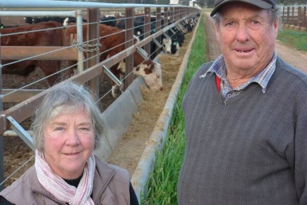 Cheryl and John Field own Garvan Park Feedlot at Avoca, which was recently accredited by the National Feedlot Accreditation Scheme.