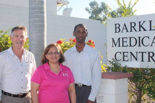 LOCAL: From left, Phil Barwick, Dr Maria (Vicky) Salinas and Dr Bharathan Kanagaiyan. - Picture: ROZ FISHER