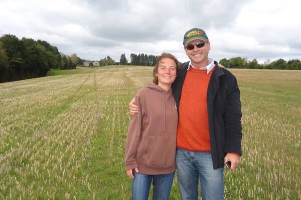 Rob Blatchford and farmer and Nuffield scholar Sarah Singla, ‘Le Caussanel’, France.